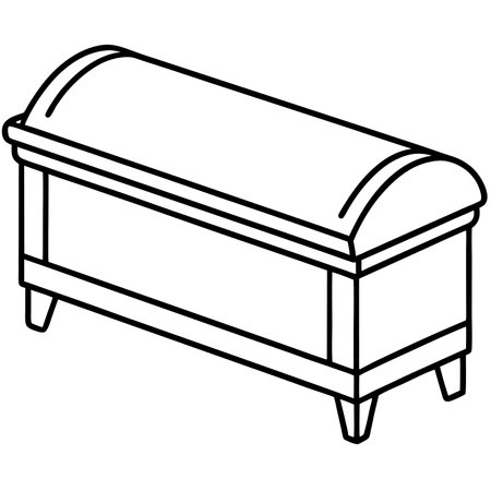 Illustration of a chest on a white background. Vector illustration.のイラスト素材