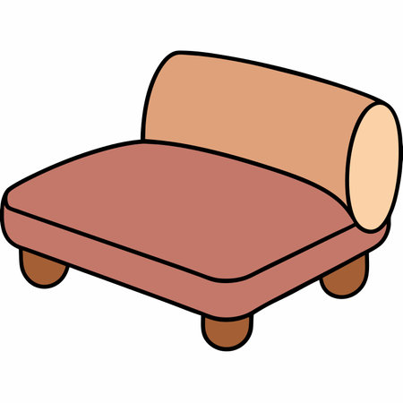 Illustration of a sofa isolated on a white background. Vector illustrationのイラスト素材