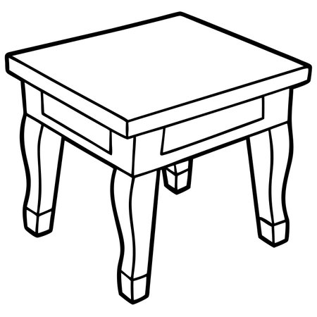 Wooden table icon. Outline illustration of wooden table vector icon for webのイラスト素材