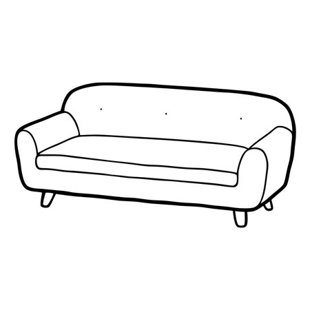 Sofa icon. Outline illustration of sofa vector icon for webのイラスト素材