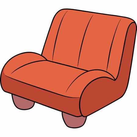 Illustration of a sofa on a white background. Vector illustration.のイラスト素材