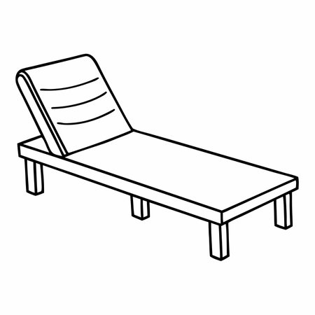 Deck chair icon. Outline illustration of deck chair vector icon for webのイラスト素材