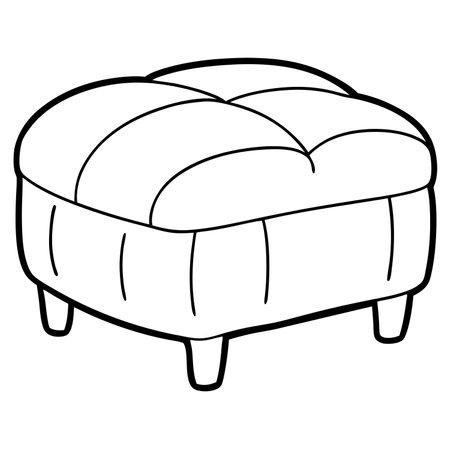 Coloring book for children: Armchair (sofa). Vector illustration.のイラスト素材