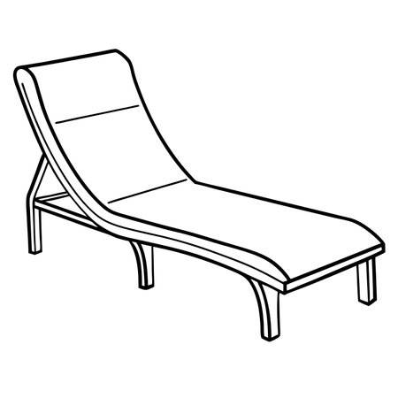 Deck chair icon. Outline illustration of deck chair vector icon for webのイラスト素材