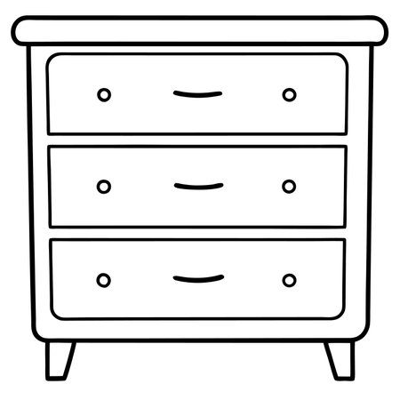 Cabinet icon. Outline illustration of cabinet vector icon for webのイラスト素材