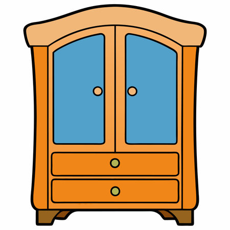 cabinet furniture isolated icon vector illustration designicon vector illustration designのイラスト素材