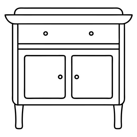 Furniture icon. Outline illustration of furniture vector icon for webのイラスト素材