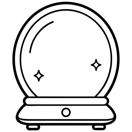 Illustration of a mirror on a white background, vector illustration.のイラスト素材