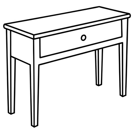 Wooden table icon. Outline illustration of wooden table vector icon for webのイラスト素材