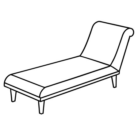 Sofa icon. Outline illustration of sofa vector icon for webのイラスト素材