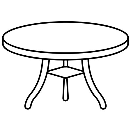 Table furniture isolated icon vector illustration graphic design in black and white colorsのイラスト素材