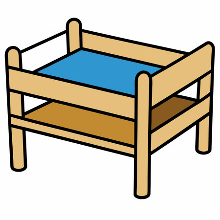 wooden bunk bed isolated icon vector illustration designicon vector illustration designのイラスト素材