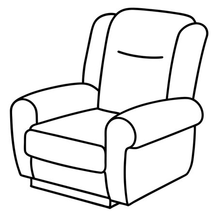Armchair icon. Outline illustration of armchair vector icon for webのイラスト素材