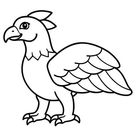 Eagle illustration isolated on white background in black and whiteのイラスト素材