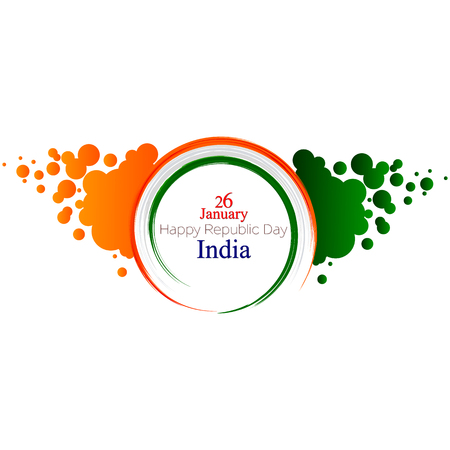 background design for republic day of India with happy republic day wish.のイラスト素材