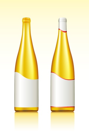 illustration of wine bottles on gradient backgroundのイラスト素材