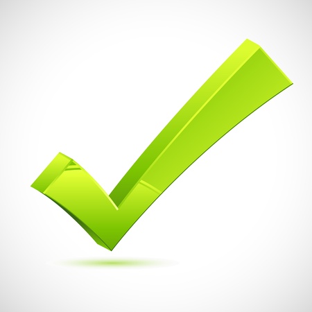 illustration of green checkmark on isolated backgroundのイラスト素材