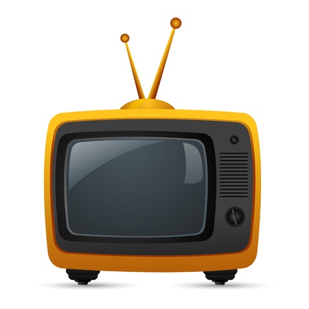 illustration of television on isolated white backgroundのイラスト素材