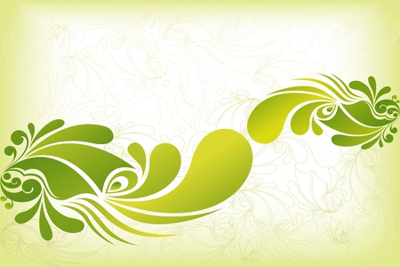 illustration of Colorful Floral Swirls on abstract Backgroundのイラスト素材