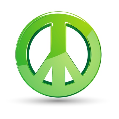 illustration of peace sign on isolated white backgroundのイラスト素材
