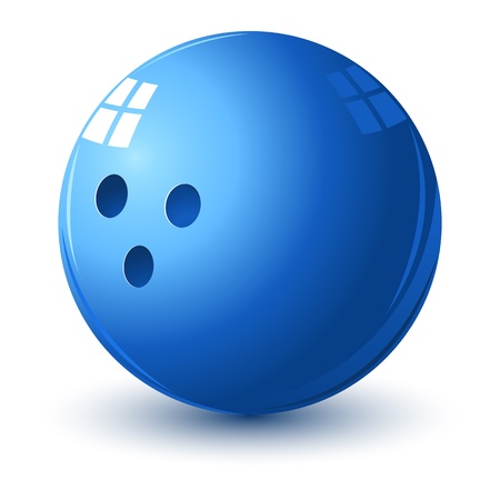 illustration of glossy bowling ball on isolated white backgroundのイラスト素材