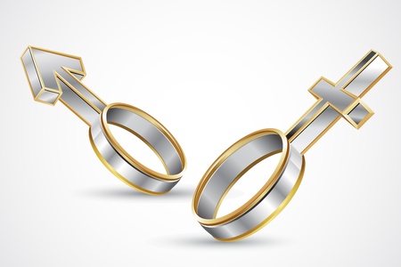 illustration of male female sex icon on abstract backgroundのイラスト素材