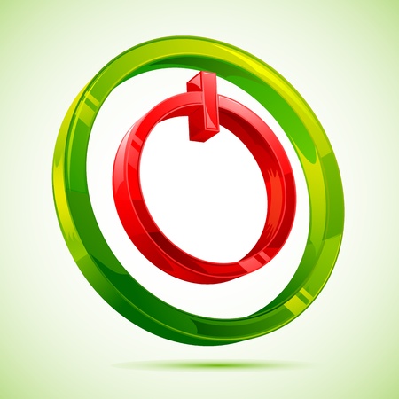 illustration of power button on abstract backgroundのイラスト素材