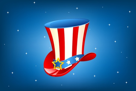 illustration of Qncle Sam hat on abstract backgroundのイラスト素材