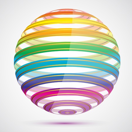 illustration of colorful sphere on abstract backgroundのイラスト素材