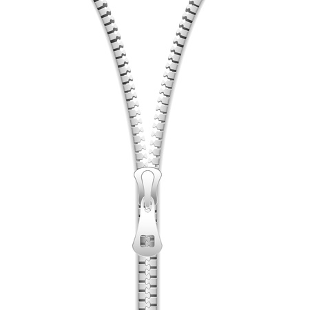 illustration or zipper opening on blank backgroundのイラスト素材