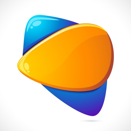 illustration of abstract colorful speech bubble on white backgroundのイラスト素材