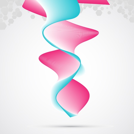 illustration of colorful blended wave on abstract backgroundのイラスト素材