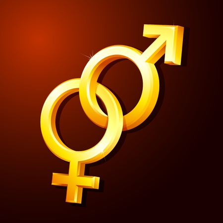 illustration of gender symbol on abstract backgroundのeditorial素材