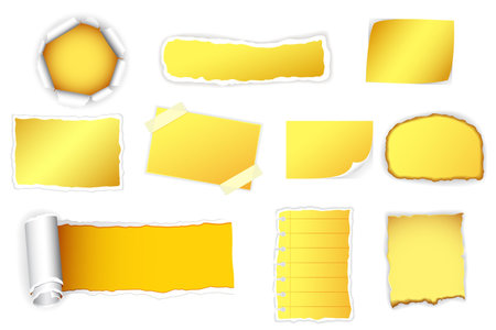 illustration of set of different form of paperのイラスト素材