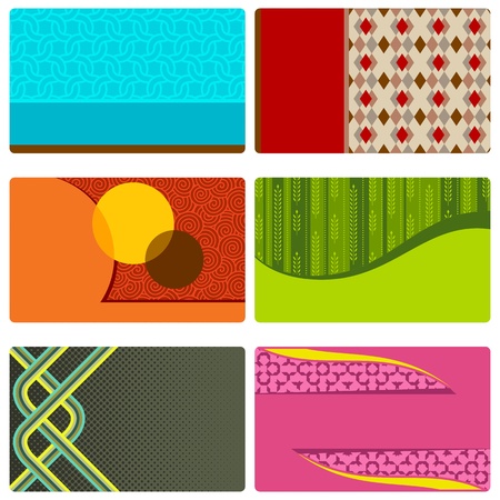 illustration of set of colorful retro backgroundのイラスト素材