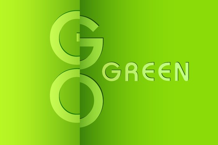 illustration of go green background for environmental awarenessのイラスト素材