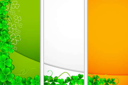 illustration of clover leaf on Irish Flag for Sint Patrick s Dayのイラスト素材