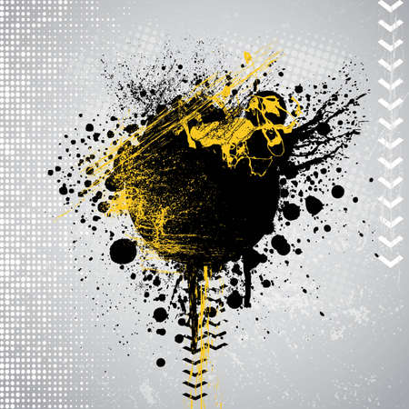 illustration of stain on abstract grungy backgroundのイラスト素材