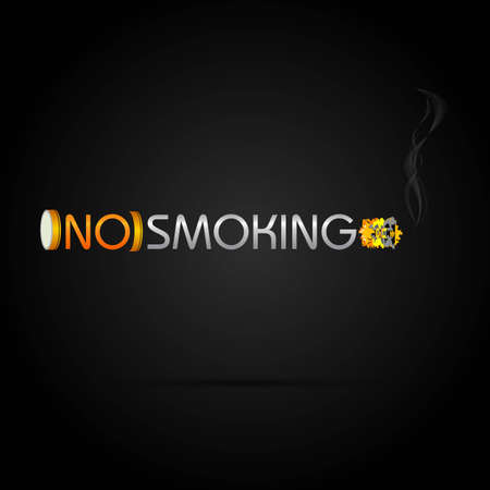illustration of no smoking sign with cigaretteのイラスト素材