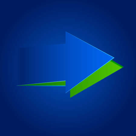 illustration of paper cut out arrow in blue backgroundのイラスト素材
