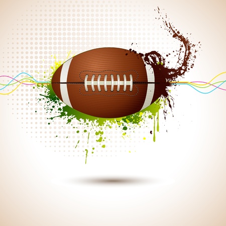 illustration of rugby ball on abstract grungy backgroundのイラスト素材