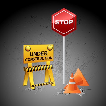 illustration of under construction background のイラスト素材