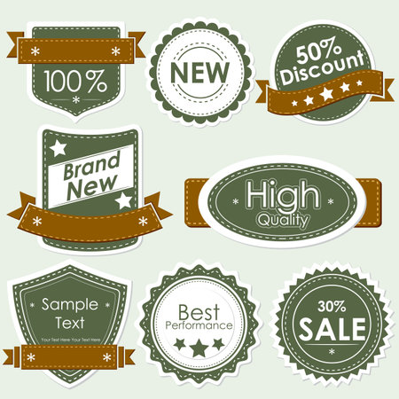 illustration of set of selling badge for sale,discount and offのイラスト素材