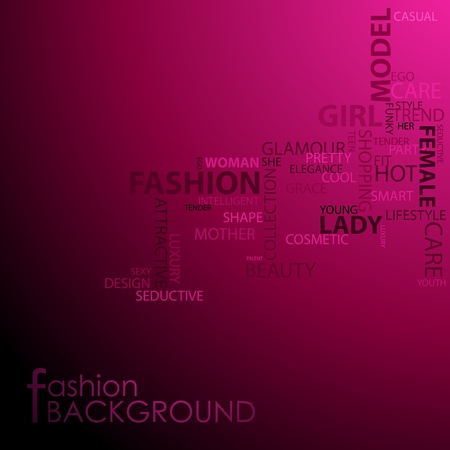 illustration of background with beauty and fashion text cloudのイラスト素材