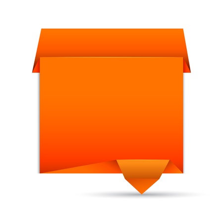 illustration of abstract origami speech bubble vector backgroundのイラスト素材
