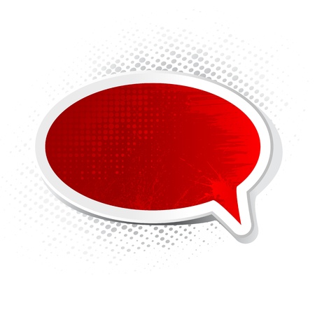 illustration of chat bubble with grungy textureのイラスト素材