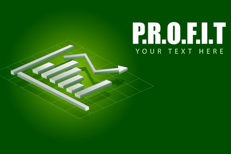 illustration of bar graph showing profit conceptのイラスト素材