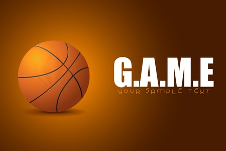 illustration of basketball on game backgroundのイラスト素材