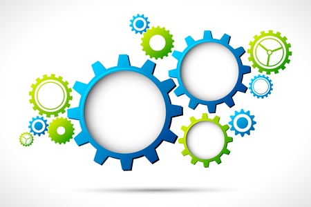 illustration of abstract web design with copy space in cog wheel illustration of abstract web design with copy space in cog wheel