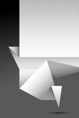 illustration of origami speech bubble on abstract backgroundのイラスト素材